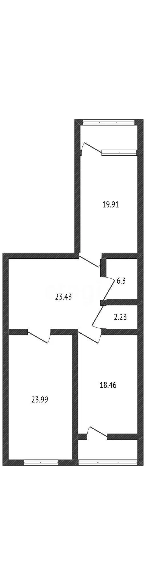 3-к квартира, 94.1м² (улица Володарского, 75) - миниатюра 9