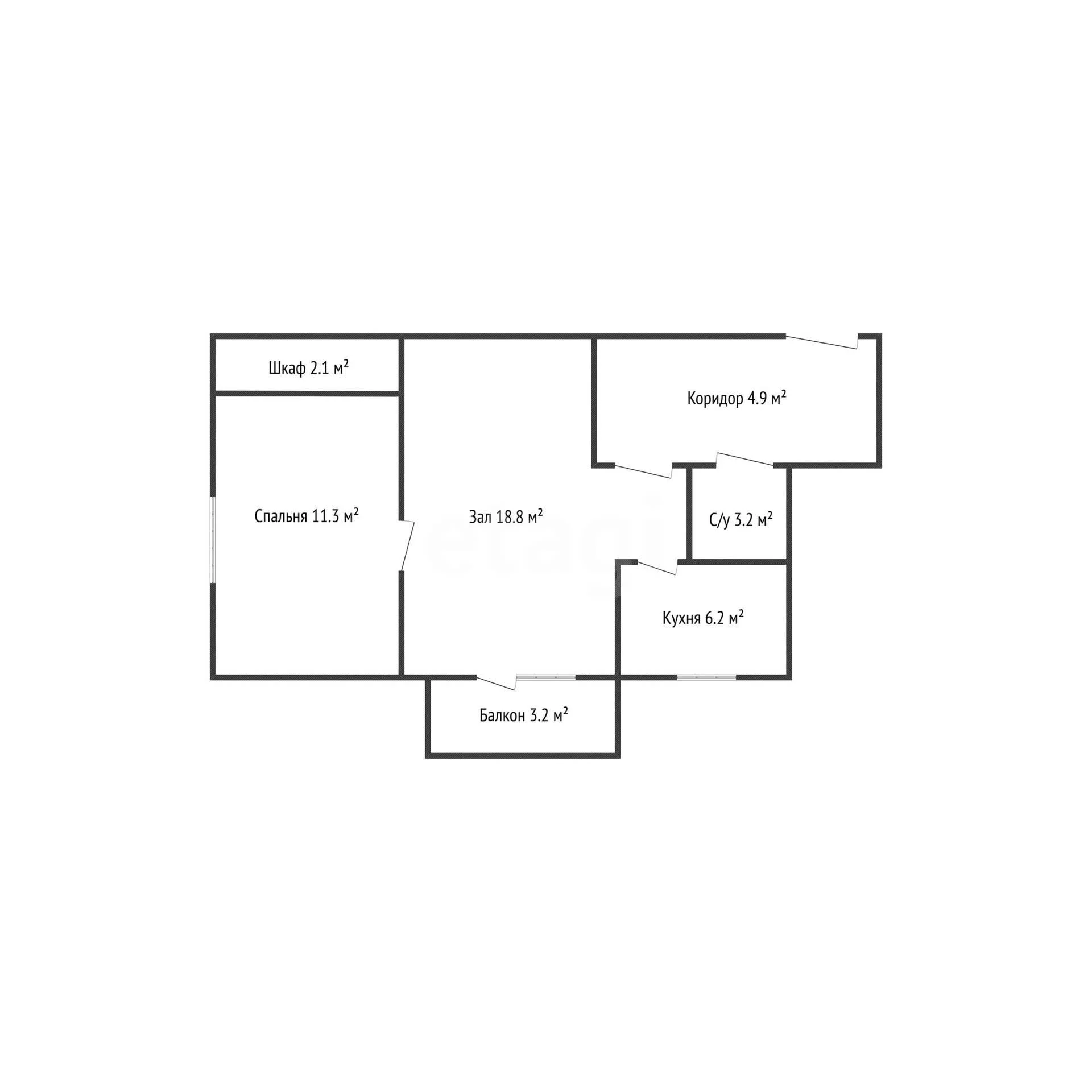 2-к квартира, 47.5м² (Красноармейская улица, 112) - миниатюра 29