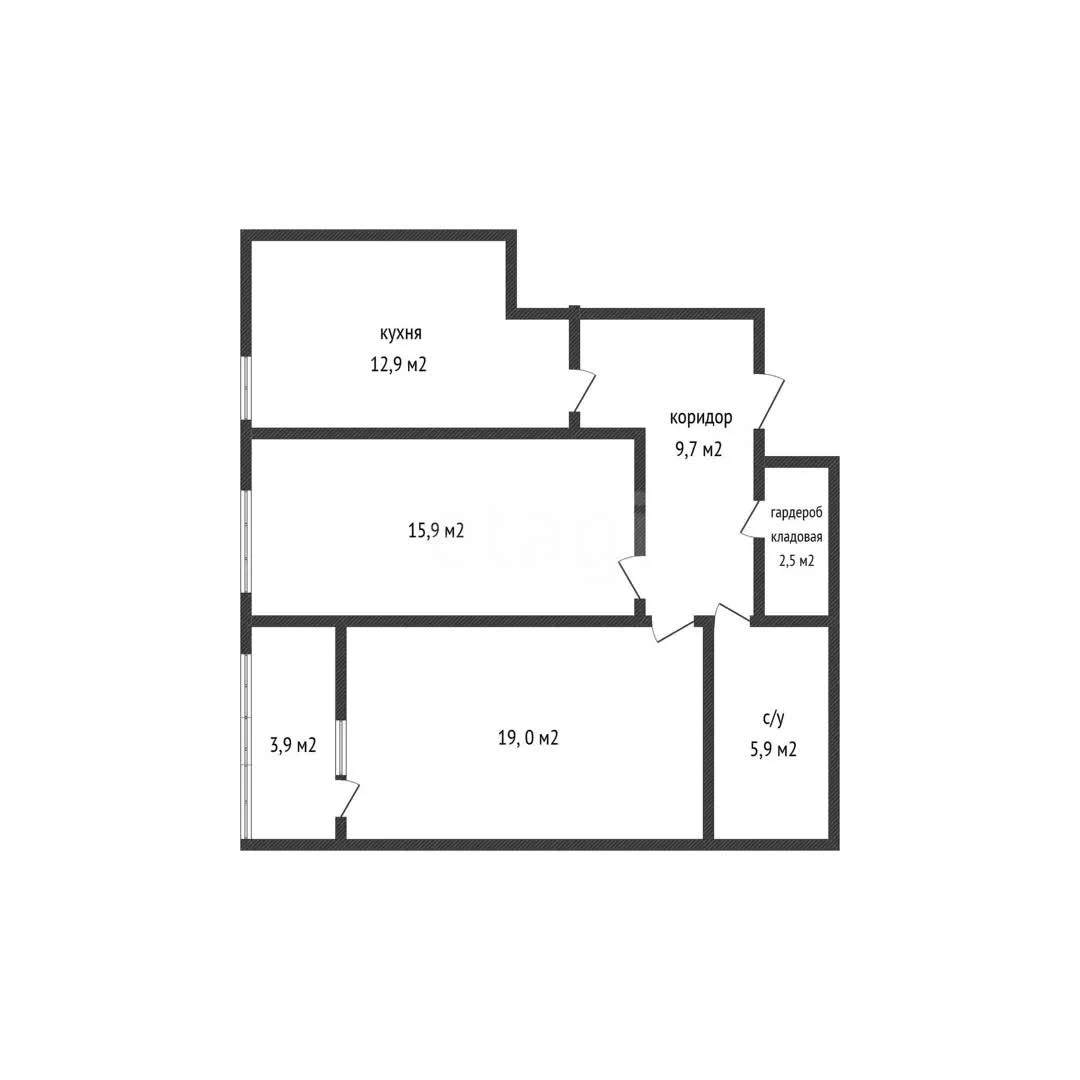 2-к квартира, 69.8м² (Гаражный переулок, 9) - миниатюра 36
