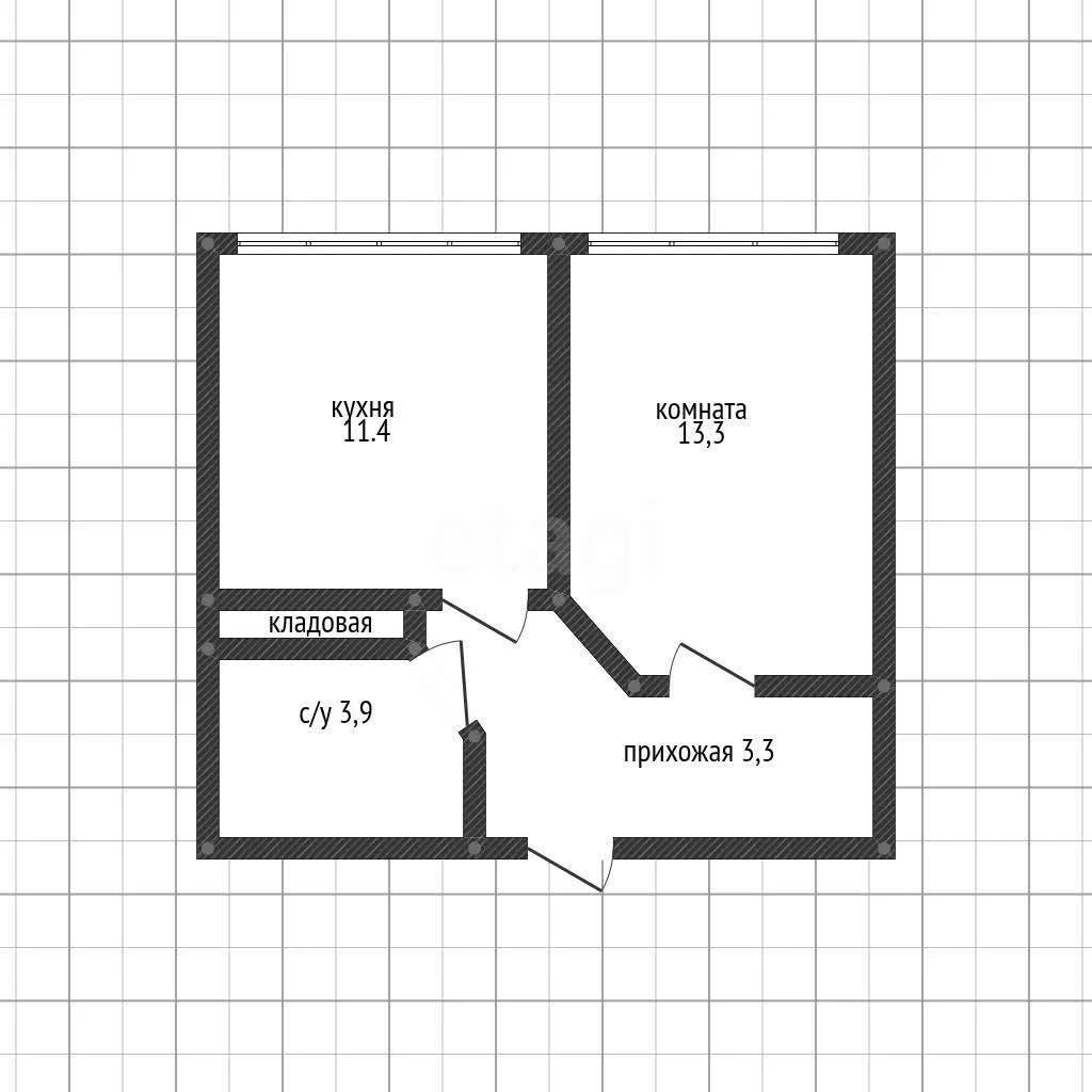 1-к квартира, 34.7м² (Шоссейная улица, 69/1к2) - миниатюра 8