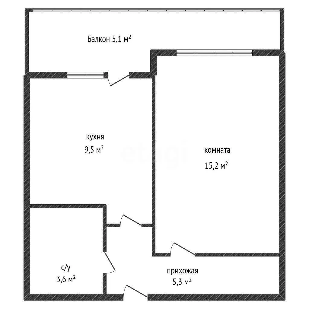1-к квартира, 33.6м² (Тепличная улица, 62/1к3) - миниатюра 12
