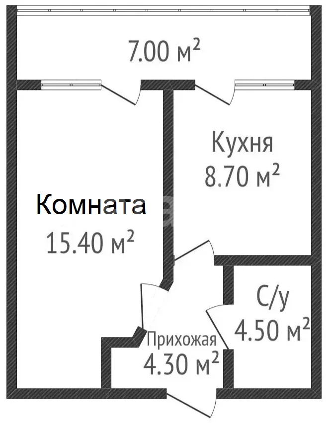 1-к квартира, 32.9м² (Домбайская улица, 5) - миниатюра 28