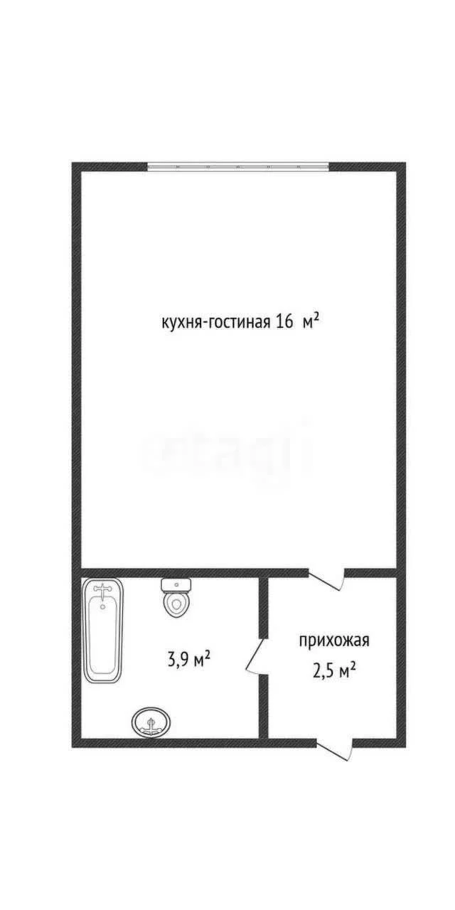 Студия, 22.6м² (улица Ивана Беличенко, 86) - миниатюра 6