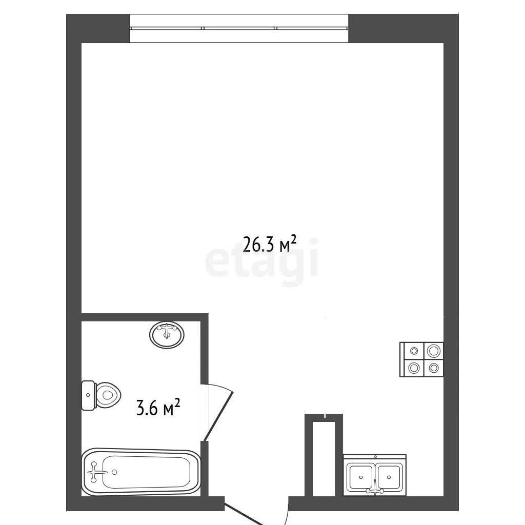 Студия, 30.4м² (улица Ивана Беличенко, 90к2) - миниатюра 9