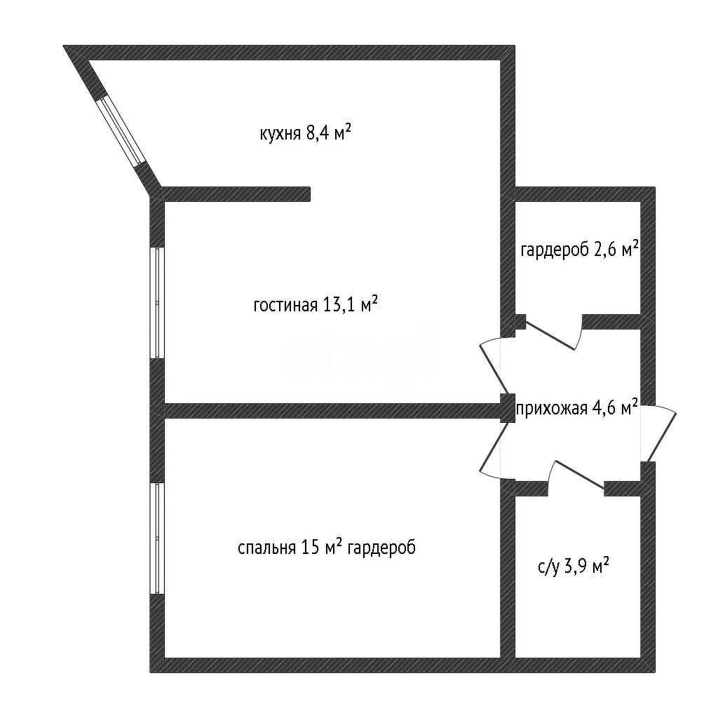 2-к квартира, 47.6м² (улица Ивана Беличенко, 92к2) - миниатюра 8