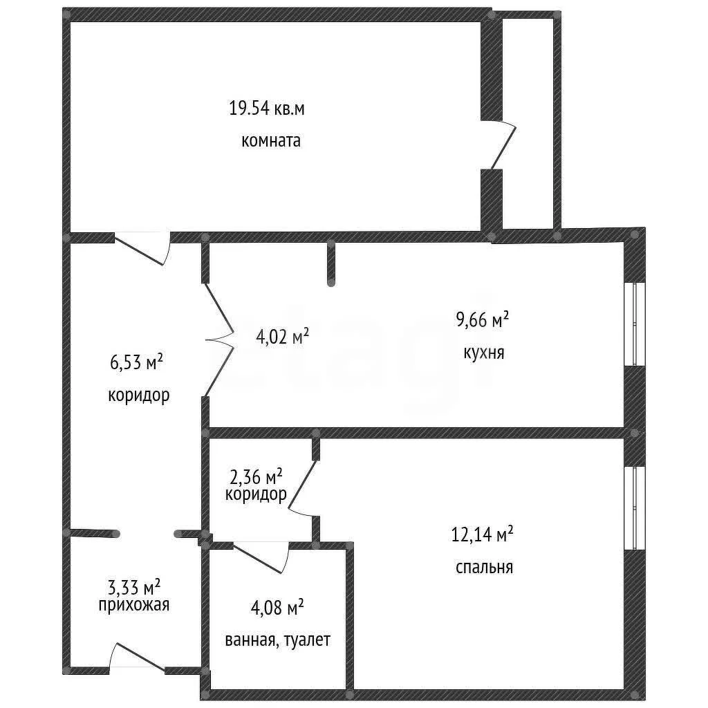 2-к квартира, 64.3м² (проспект Чекистов, 15) - миниатюра 14