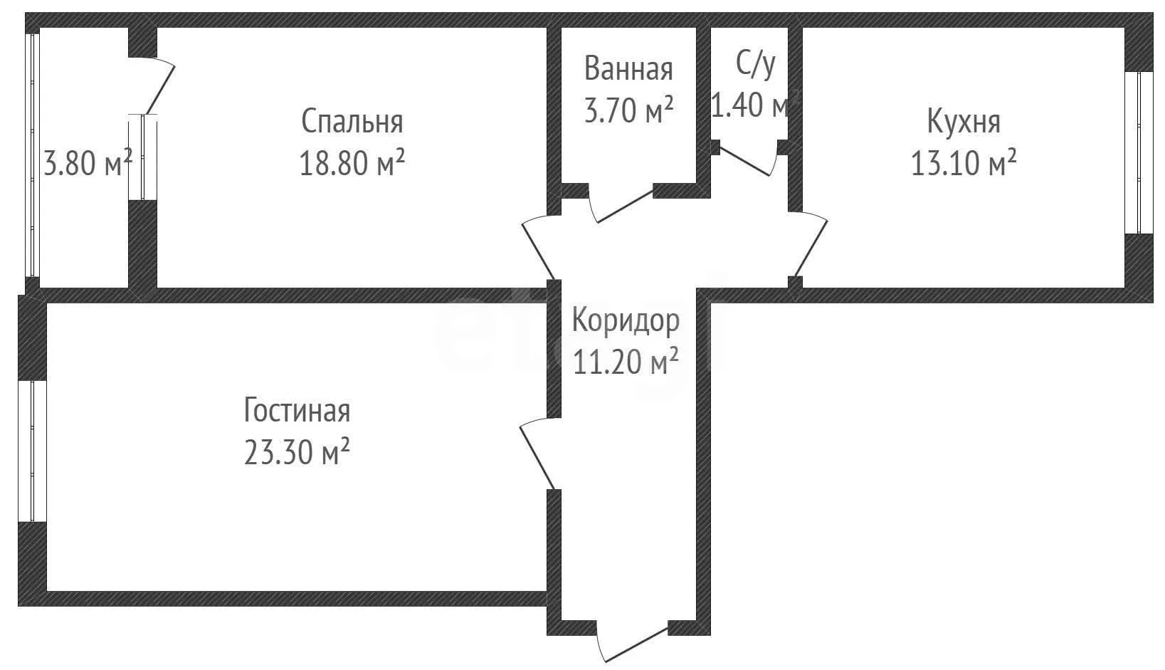 2-к квартира, 71.4м² (Восточно-Кругликовская улица, 46/б) - миниатюра 42
