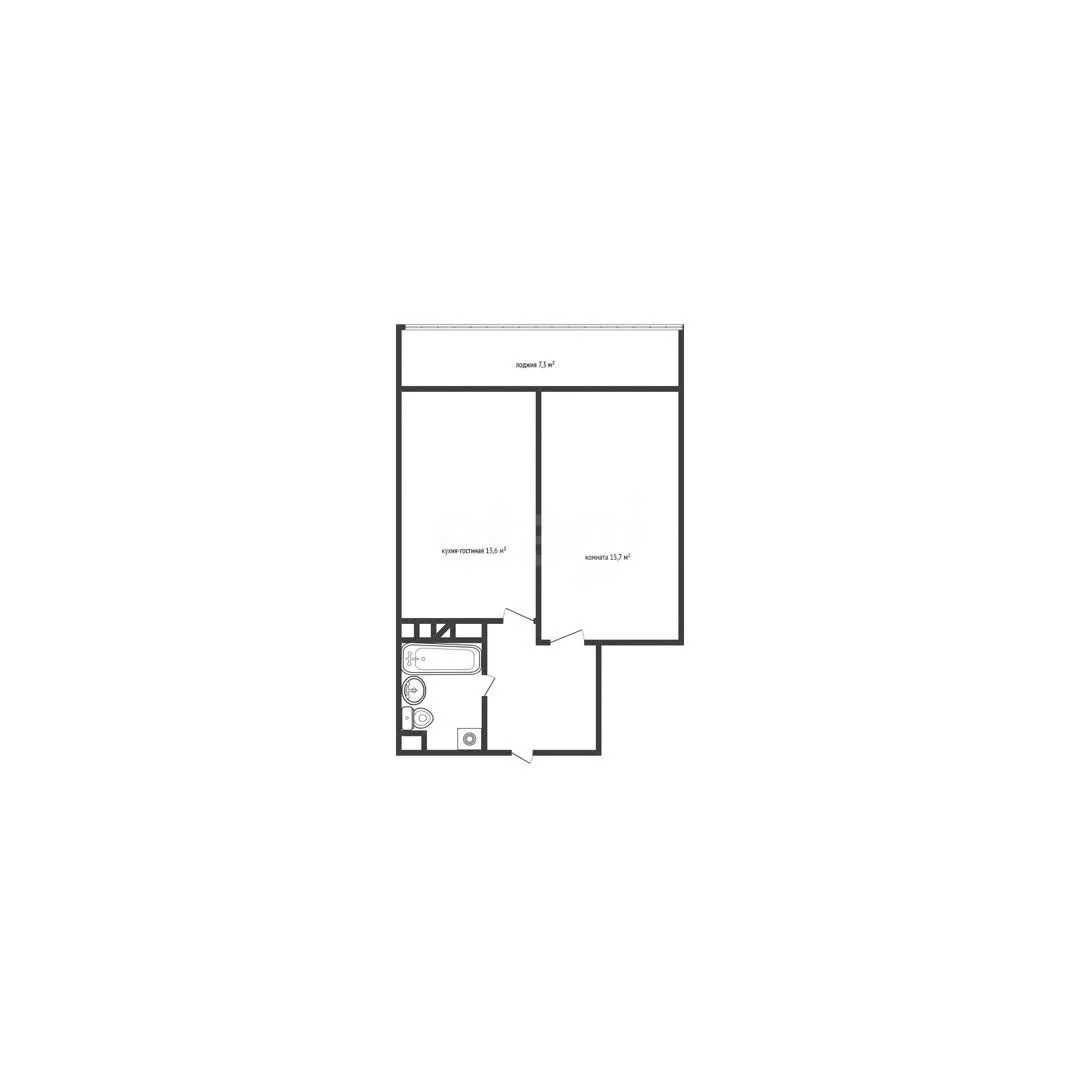1-к квартира, 37.3м² (2-я Целиноградская улица, 44) - миниатюра 17