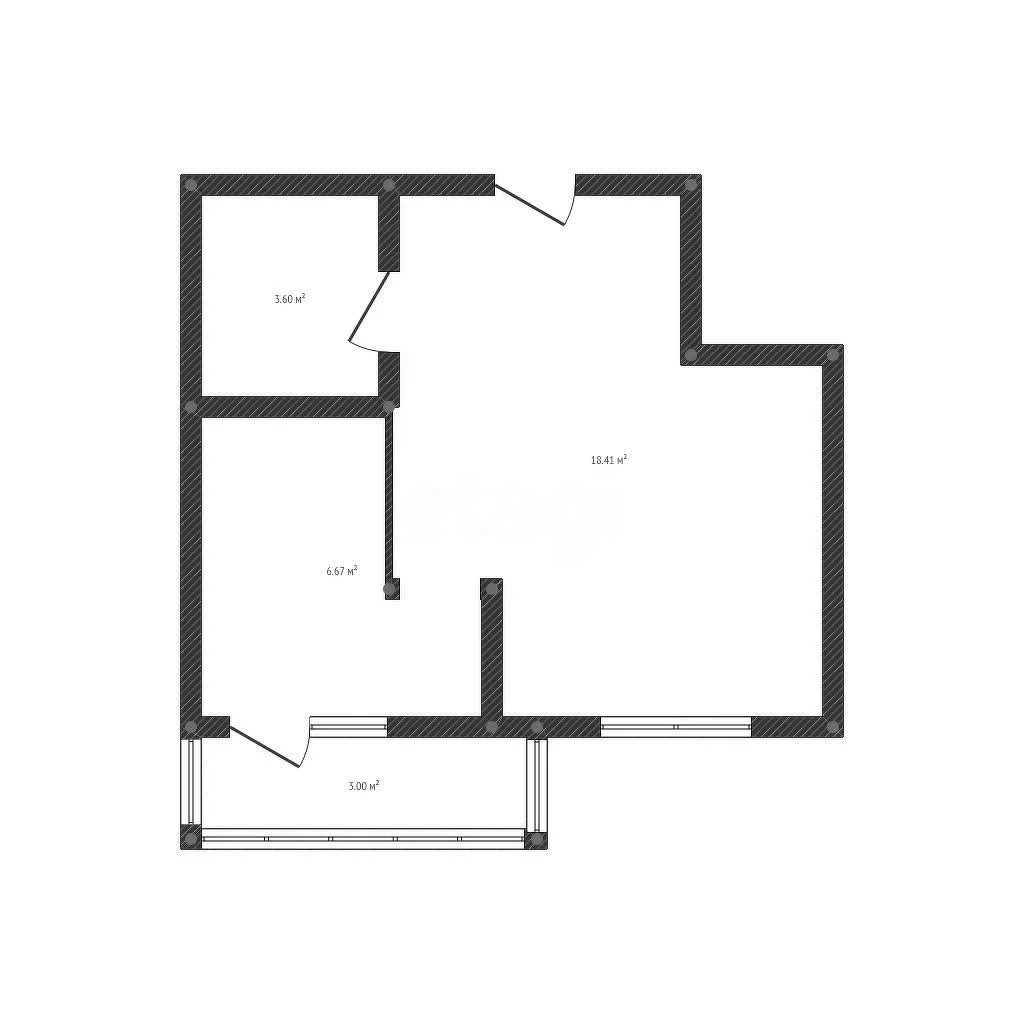 1-к квартира, 29.2м² (улица Западный Обход, 42к7) - миниатюра 8