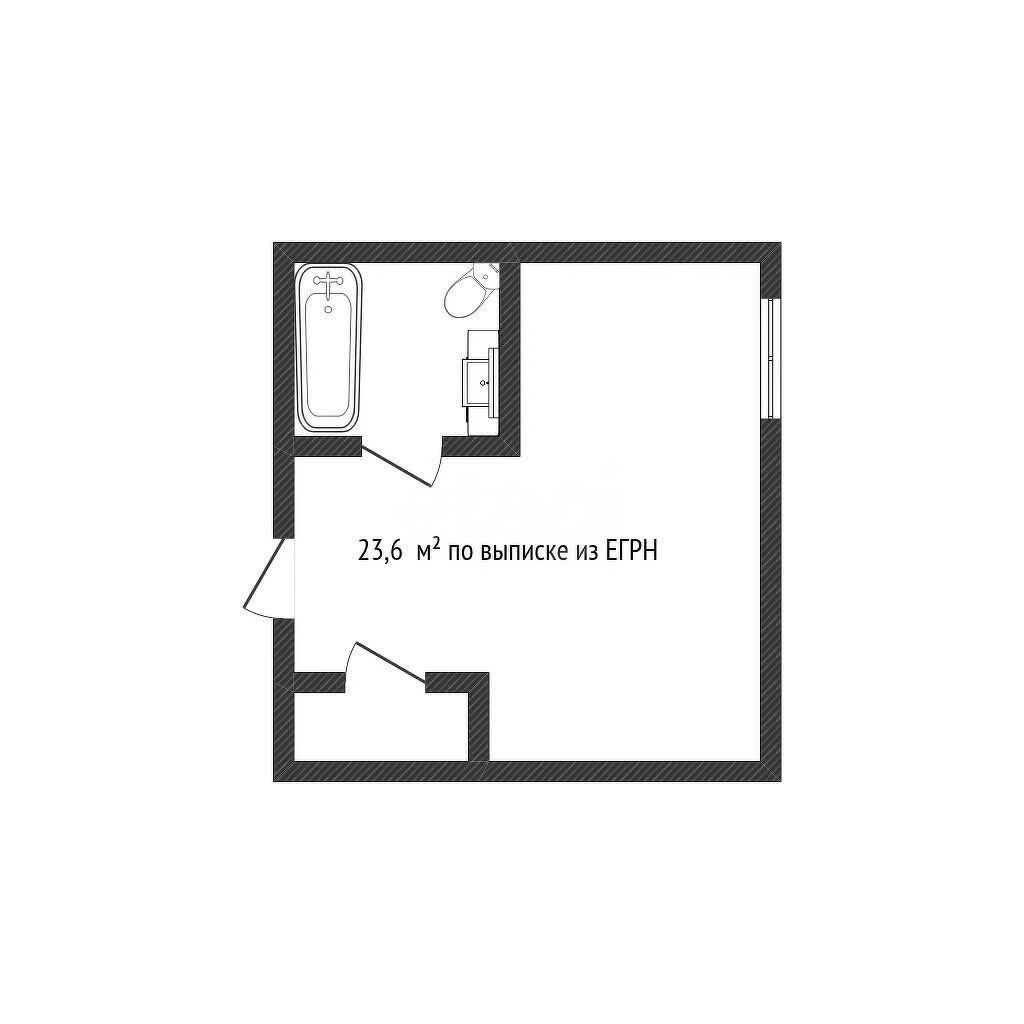 Студия, 23.6м² (Восточно-Кругликовская улица, 80) - миниатюра 15