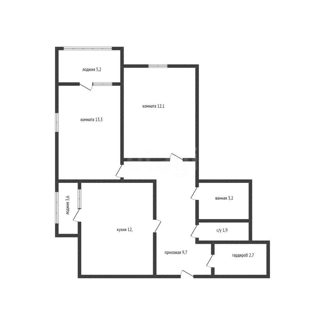2-к квартира, 55.5м² (улица имени Снесарева, 10к2)