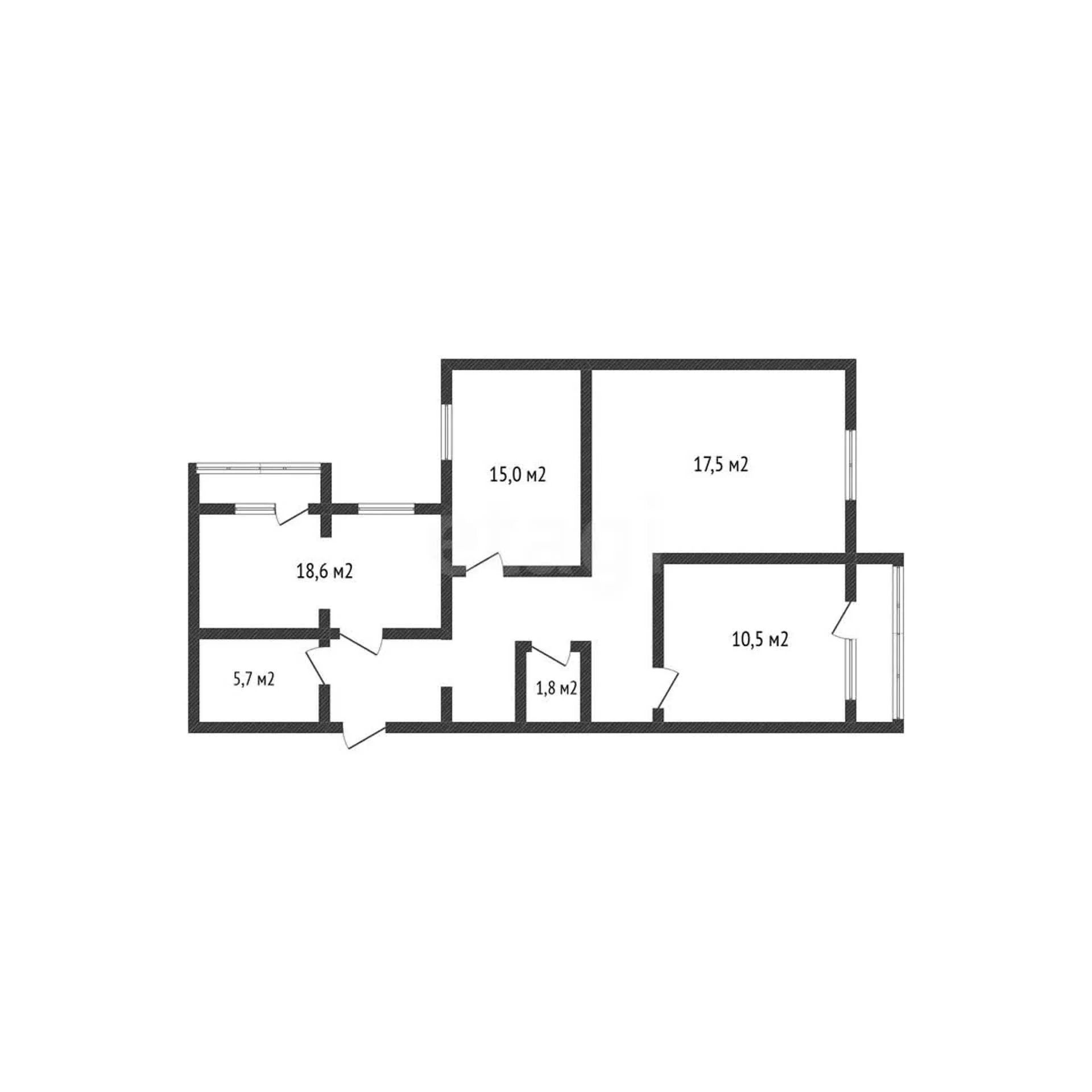 3-к квартира, 84.2м² (улица Красных Партизан, 79) - миниатюра 30