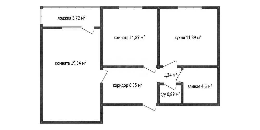 2-к квартира, 56.9м² (улица Героя Владислава Посадского, 22) - миниатюра 14
