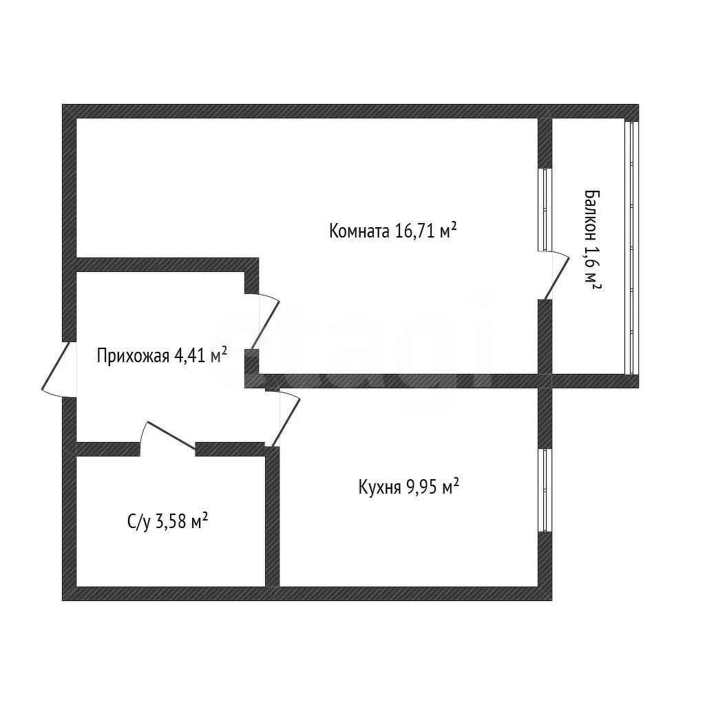 1-к квартира, 36.25м² (улица Вавилова, 18/2) - миниатюра 13
