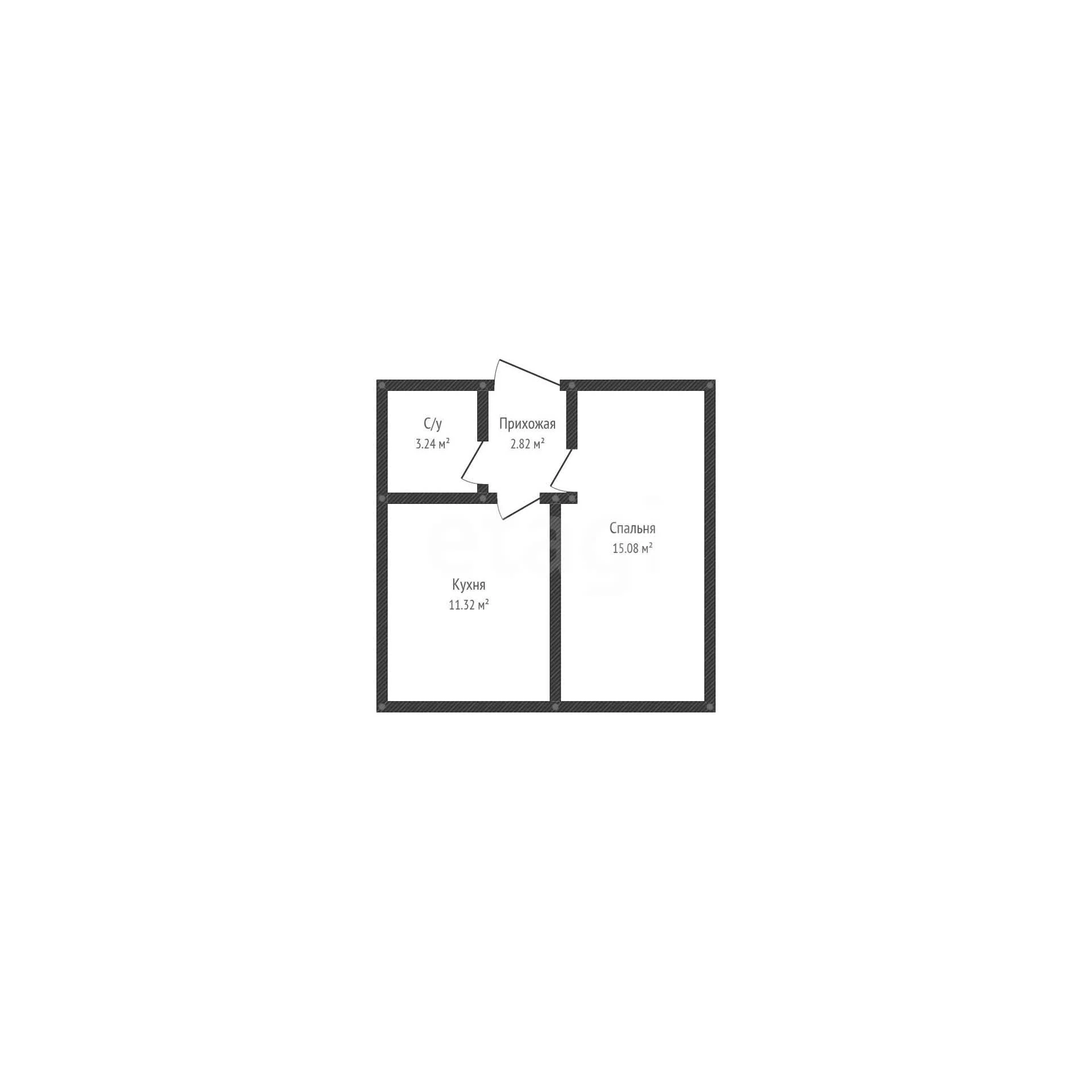 1-к квартира, 33м² (Душистая улица, 50) - миниатюра 15