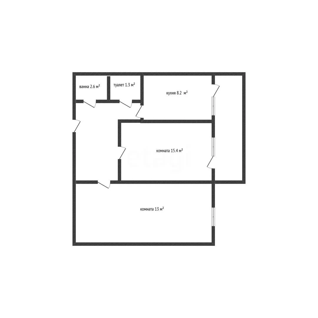 2-к квартира, 48м² (улица имени Тургенева, 181) - миниатюра 9
