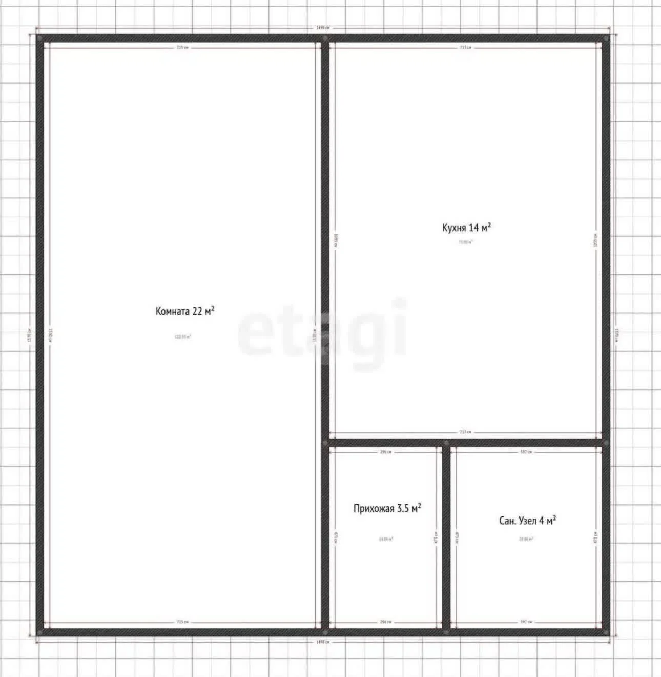 1-к квартира, 36м² (Казачья улица, 4к1) - изображение 1