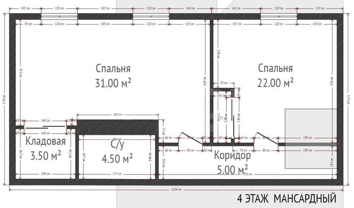 2-к квартира, 101м² (улица Ивана Рослого, 18к3) - миниатюра 37
