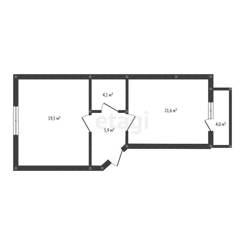 1-к квартира, 51.1м² (улица имени Г.М. Плотниченко, 57) - миниатюра 20