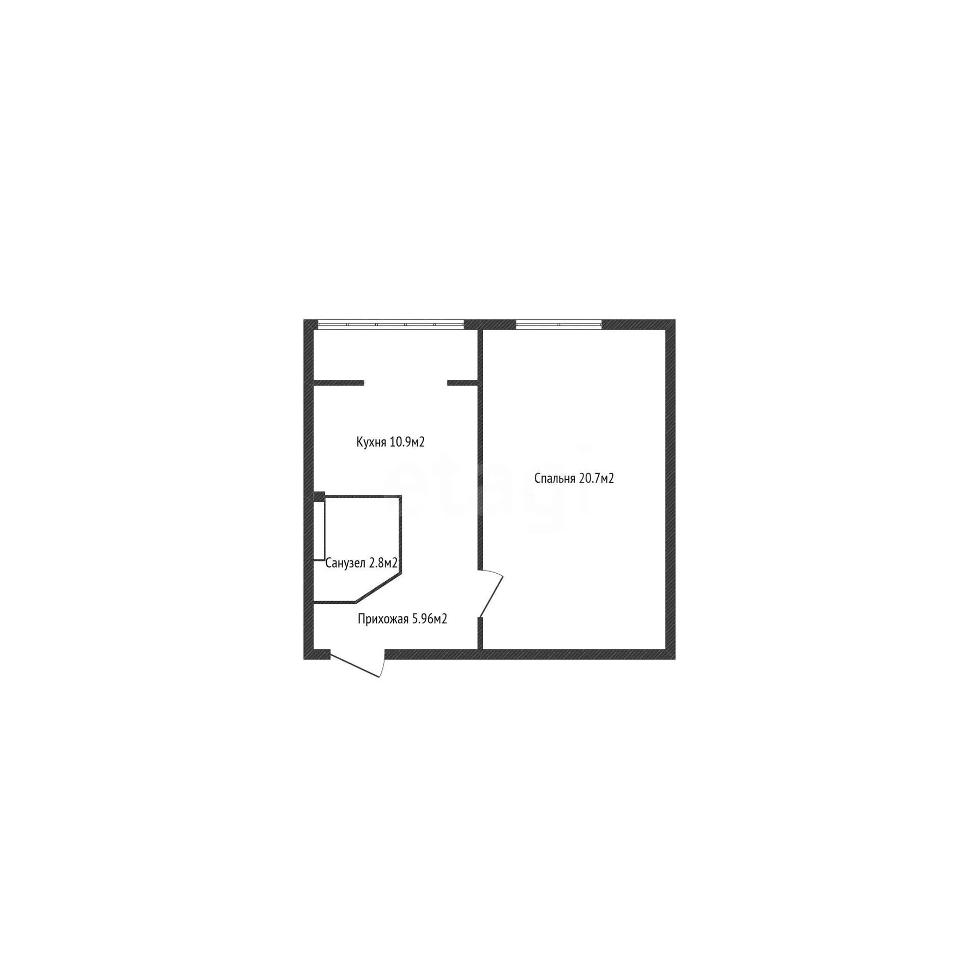 1-к квартира, 39.4м² (улица имени Дунаевского И.И., 8) - миниатюра 16