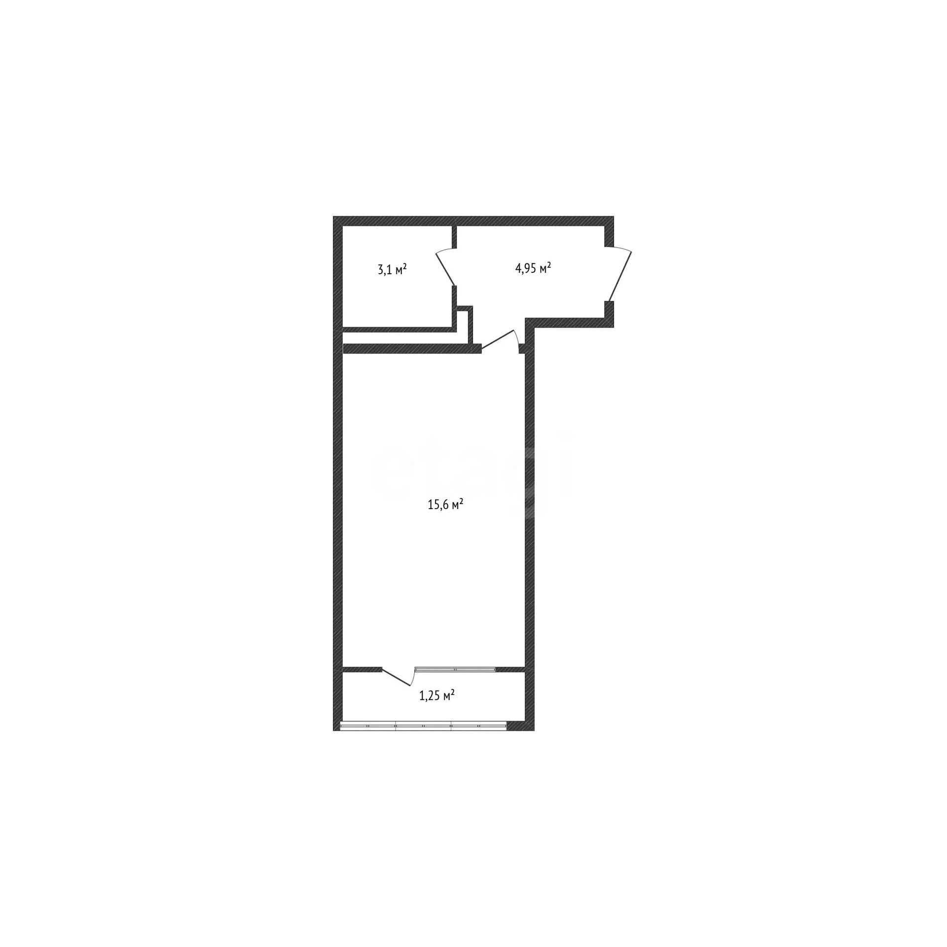 Студия, 23.2м² (Степная улица, 1/1к2) - миниатюра 10