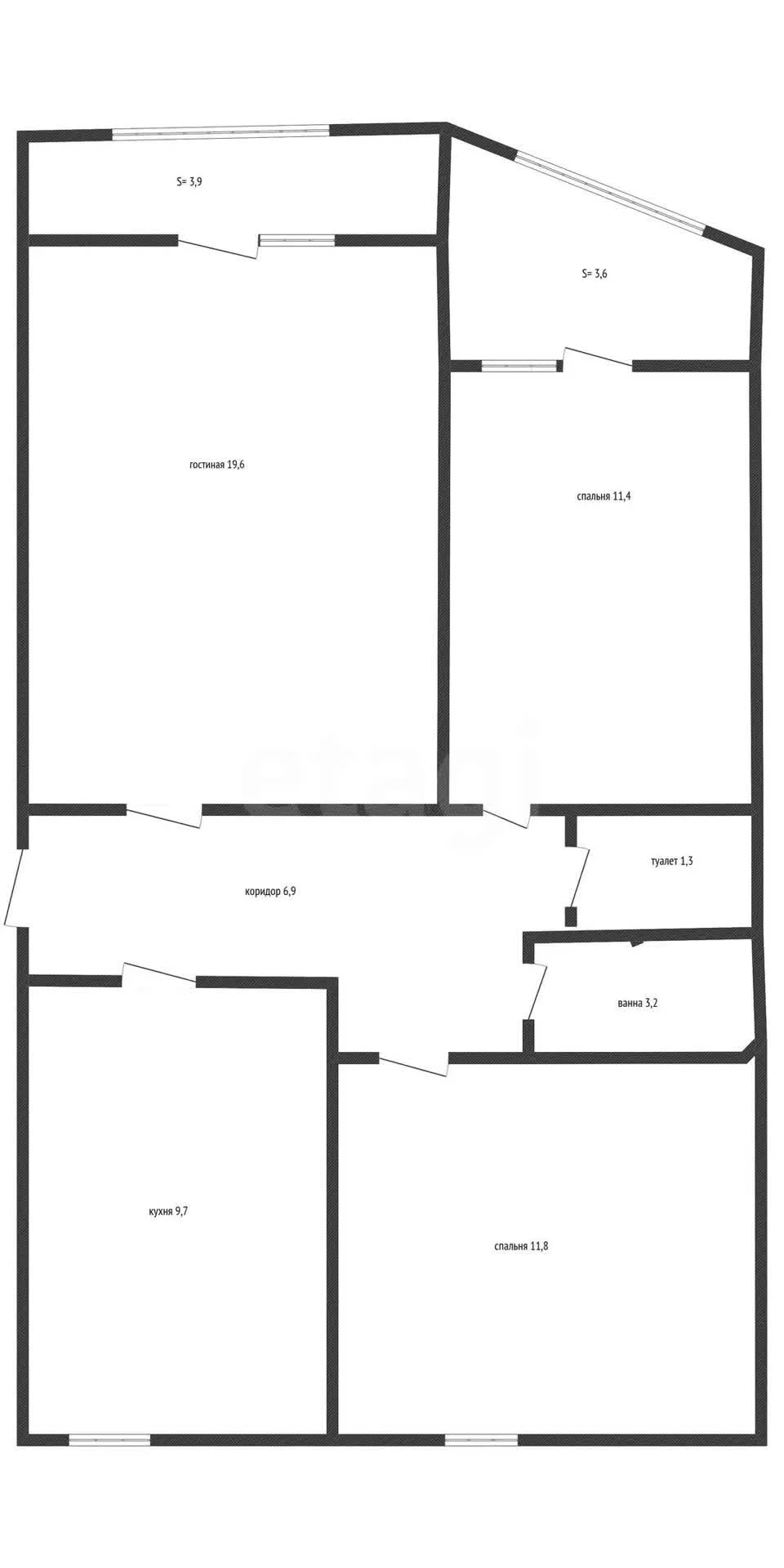 3-к квартира, 64м² (улица Дзержинского, 155) - миниатюра 8
