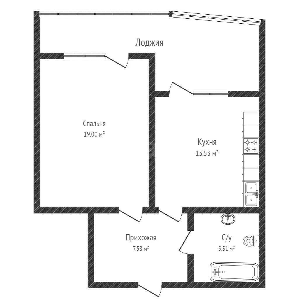 1-к квартира, 47.1м² (Старокубанская улица, 137/1к1) - миниатюра 28