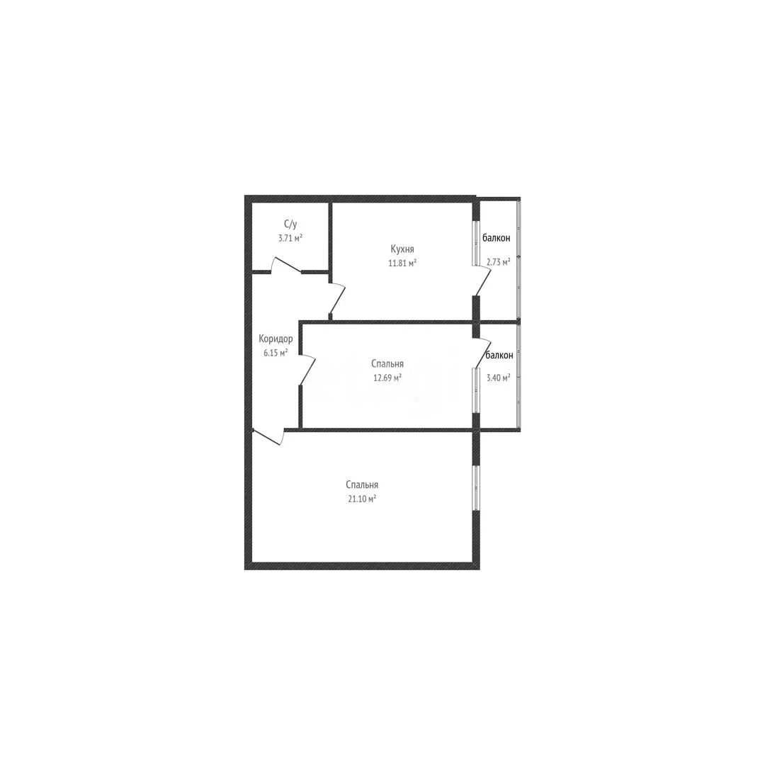2-к квартира, 63.6м² (Тепличная улица, 94) - миниатюра 32