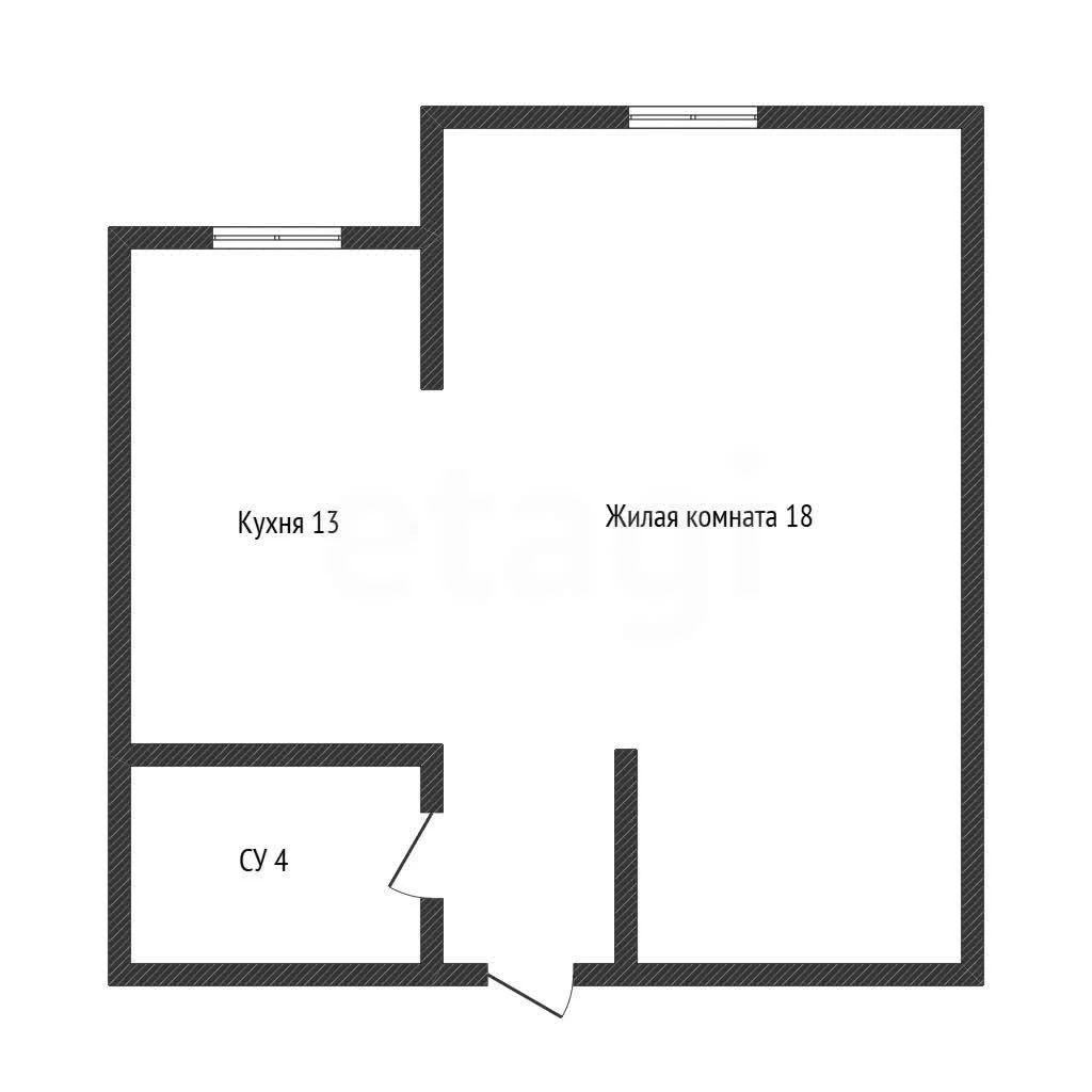 1-к квартира, 38.6м² (Первомайская улица, 36/5) - миниатюра 23