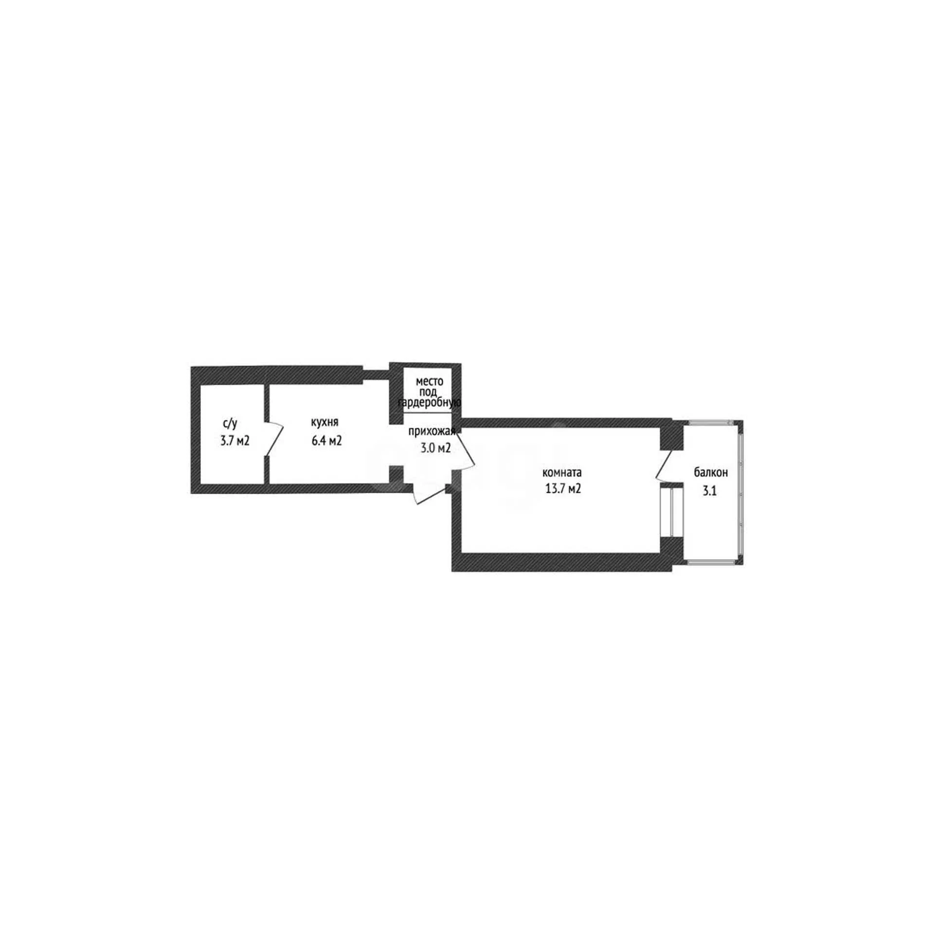 1-к квартира, 26.8м² (Тверской проезд, 6) - миниатюра 36