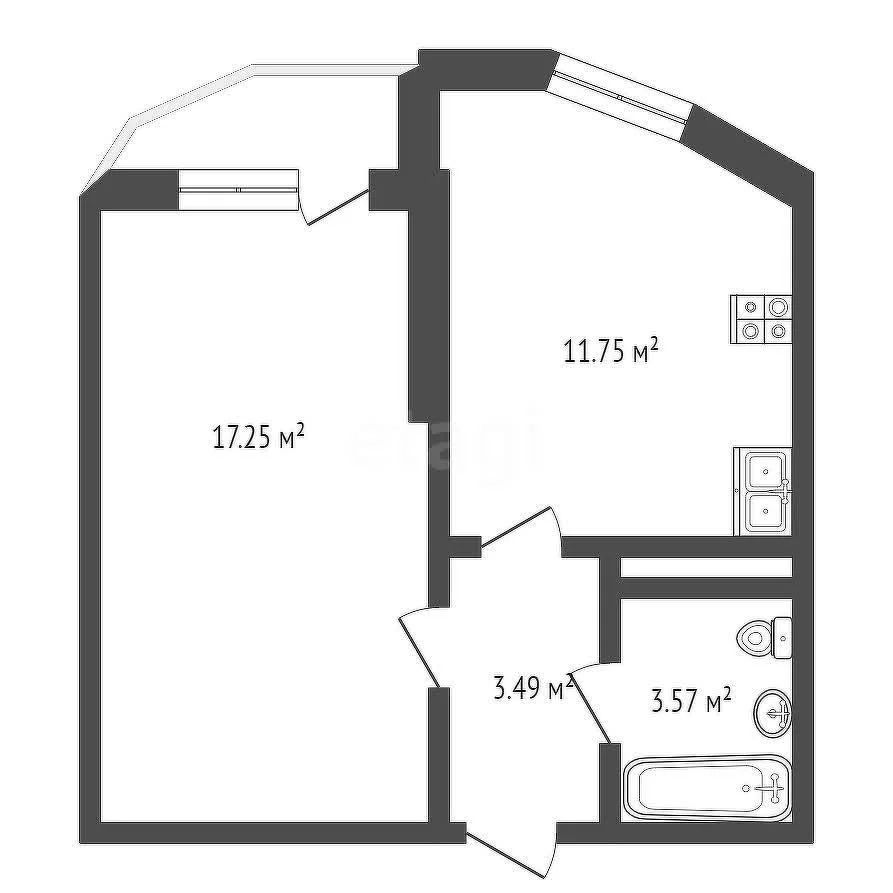 1-к квартира, 36.2м² (Заполярная улица, 35к6) - миниатюра 8