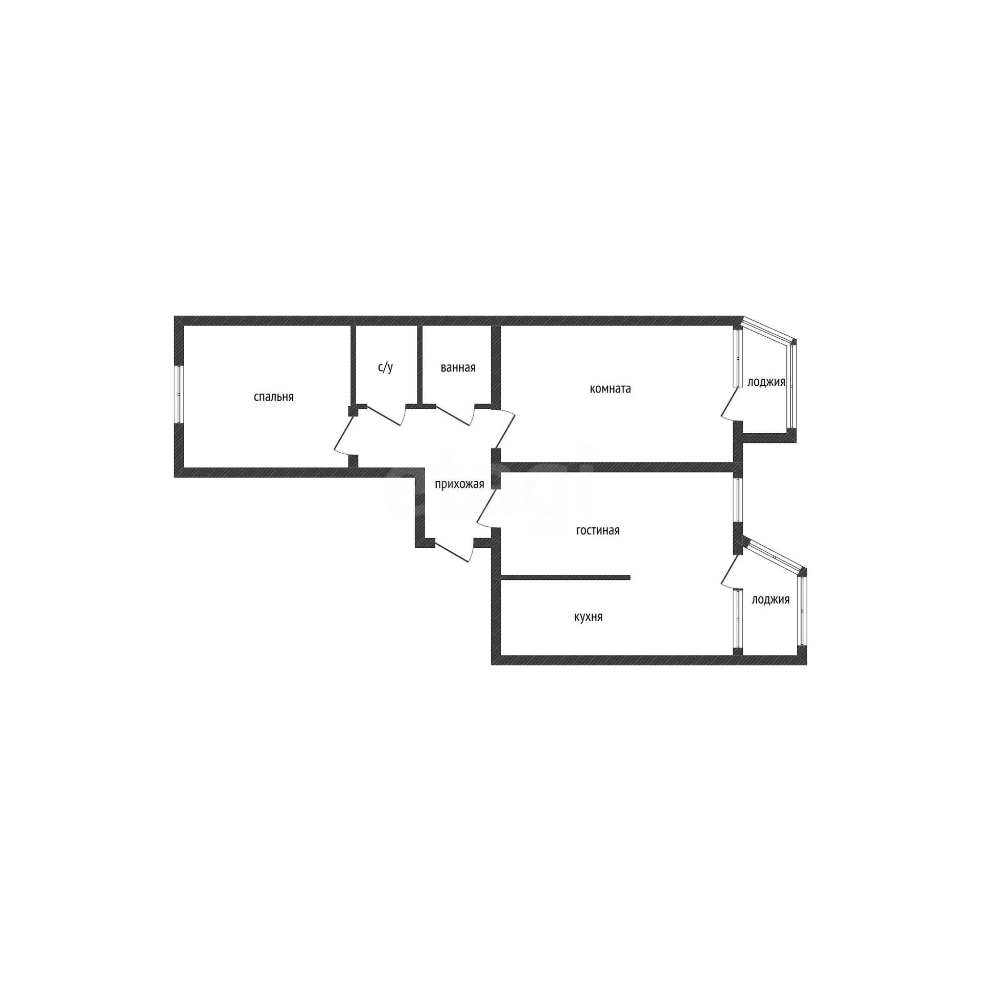 3-к квартира, 79.5м² (улица имени Николая Семеновича Котлярова, 30) - миниатюра 13