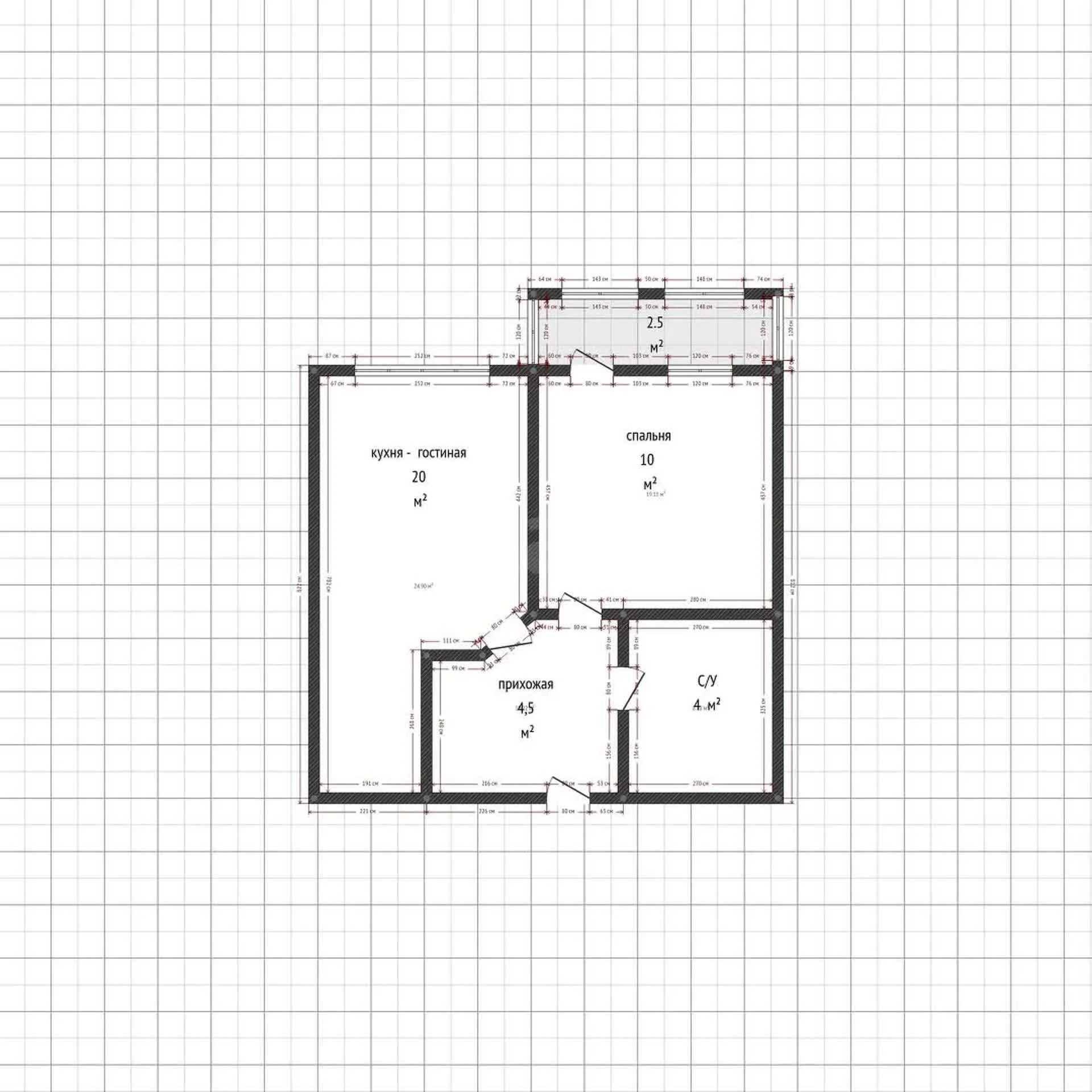 2-к квартира, 38.4м² (улица имени Мусоргского М.П., 26к2) - миниатюра 21