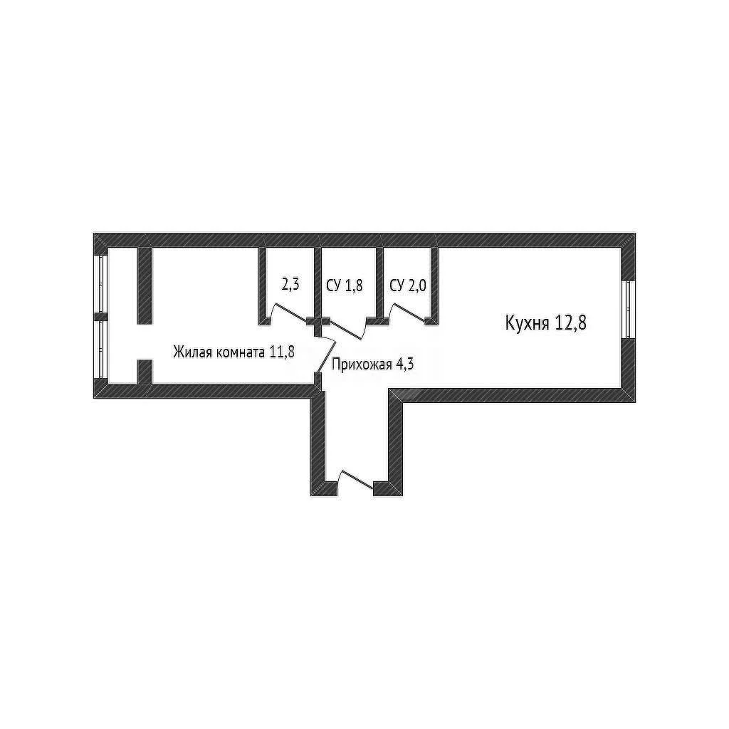 1-к квартира, 35м² (Сербская улица, 6/1) - миниатюра 15