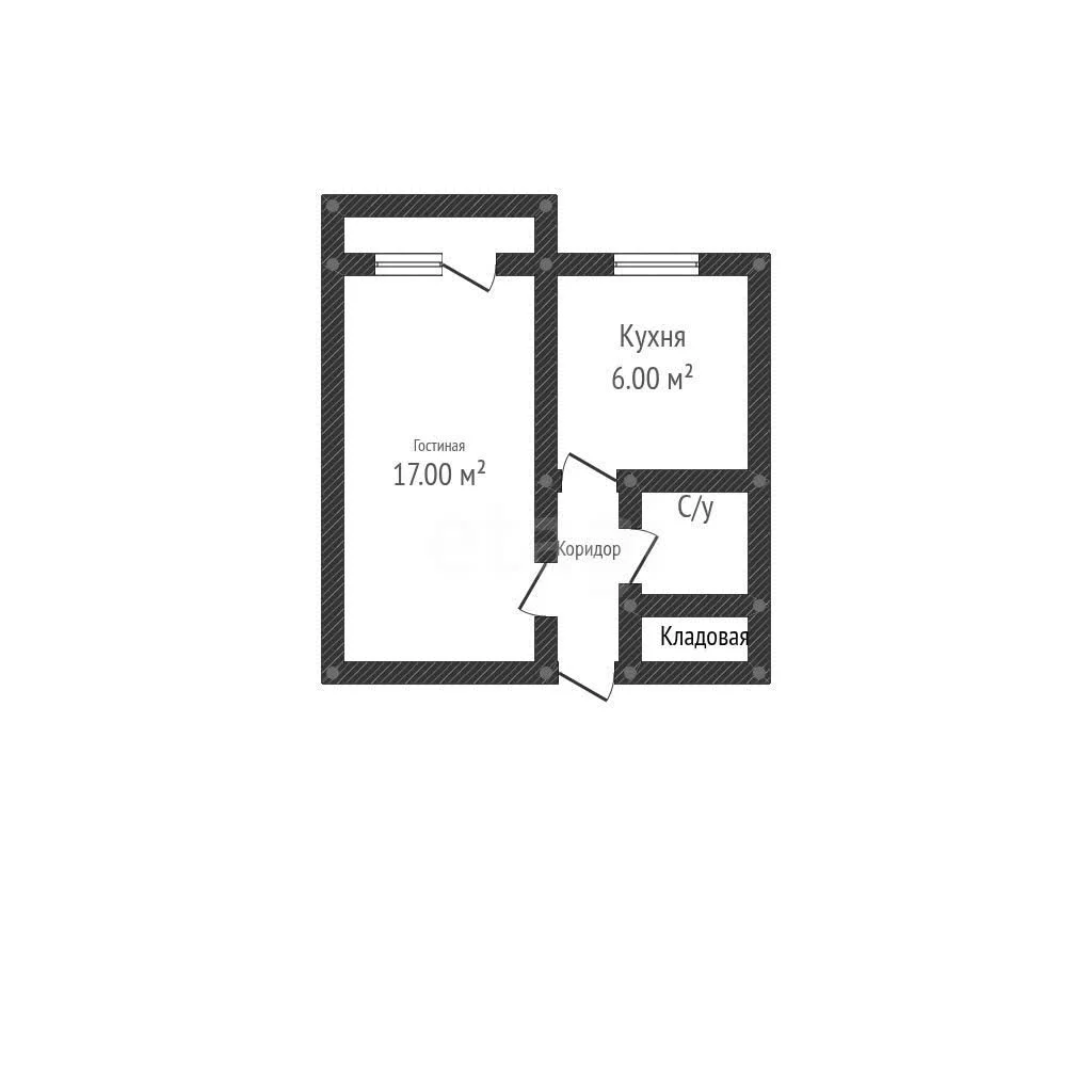 1-к квартира, 30.4м² (улица Археолога Анфимова, 20) - миниатюра 10