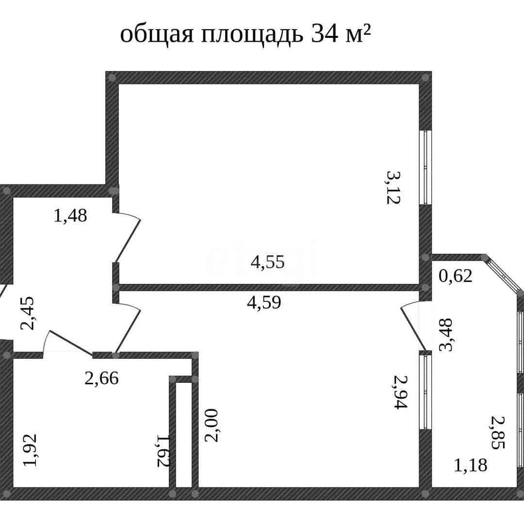 1-к квартира, 32.6м² (Тепличная улица, 62/1к4) - миниатюра 8