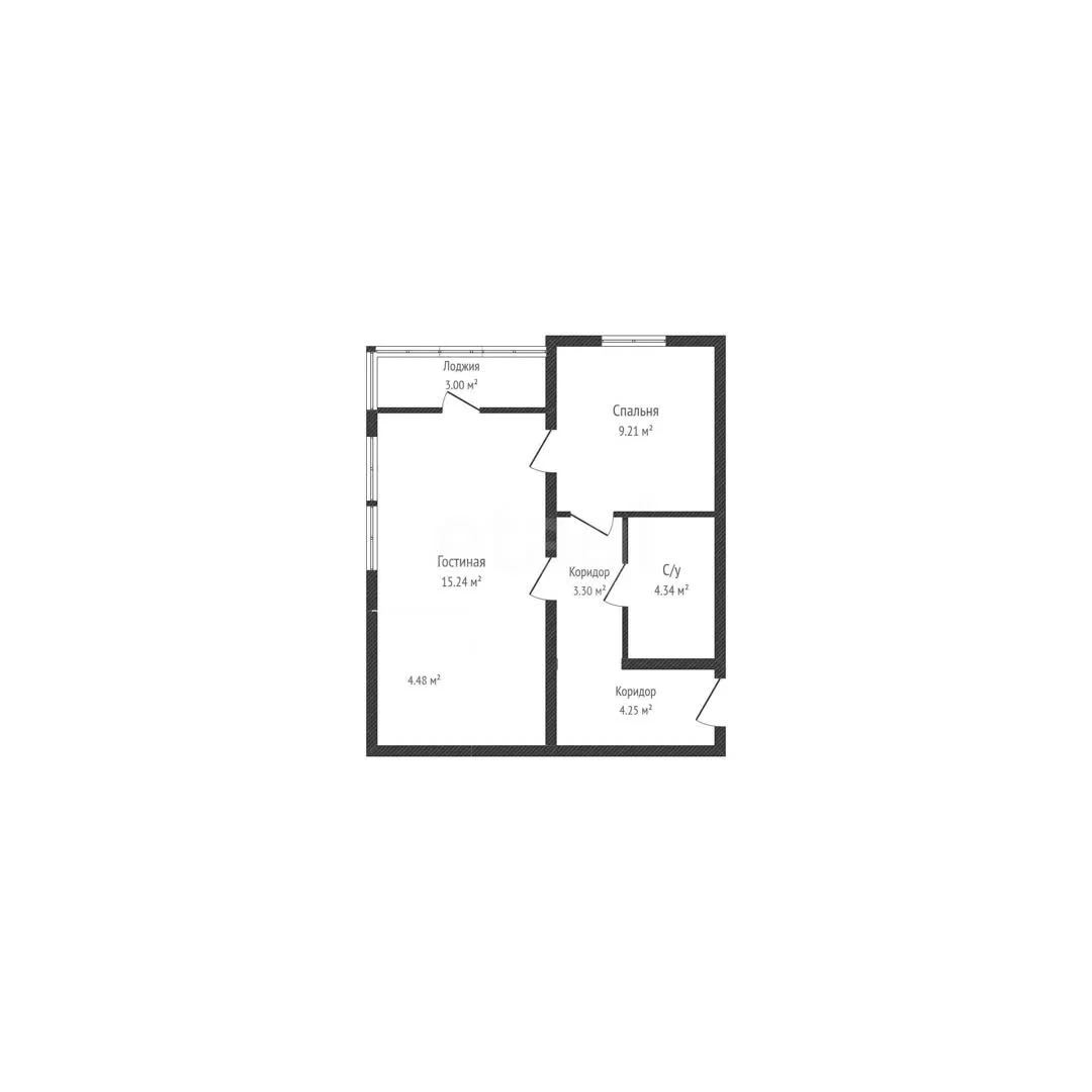 1-к квартира, 38.3м² (улица Генерала Трошева, 21) - миниатюра 8