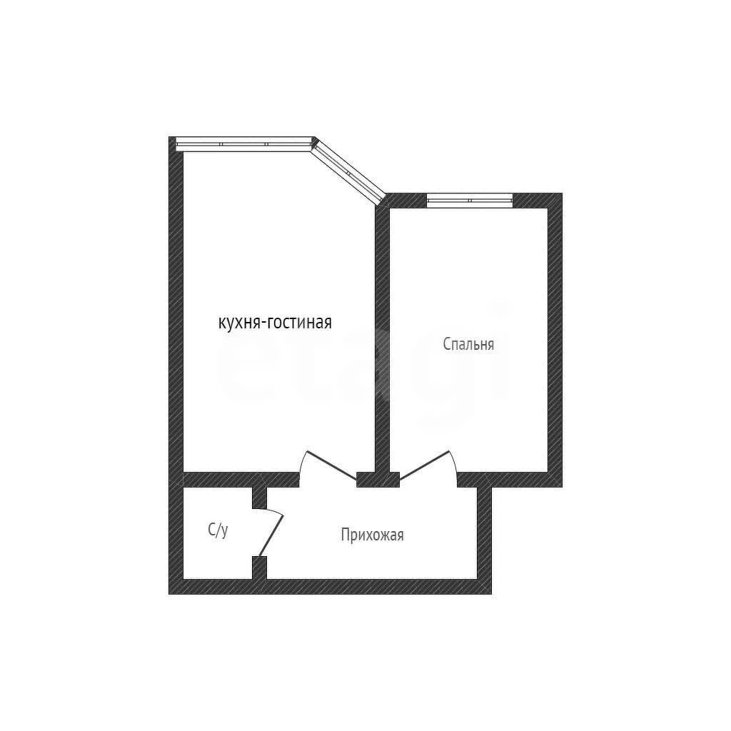 1-к квартира, 38.2м² (улица имени Героя Георгия Бочарникова, 12/2) - миниатюра 12