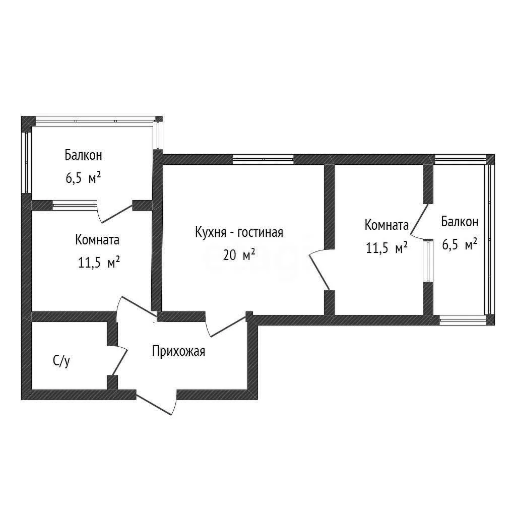 2-к квартира, 55м² (, 2) - миниатюра 31