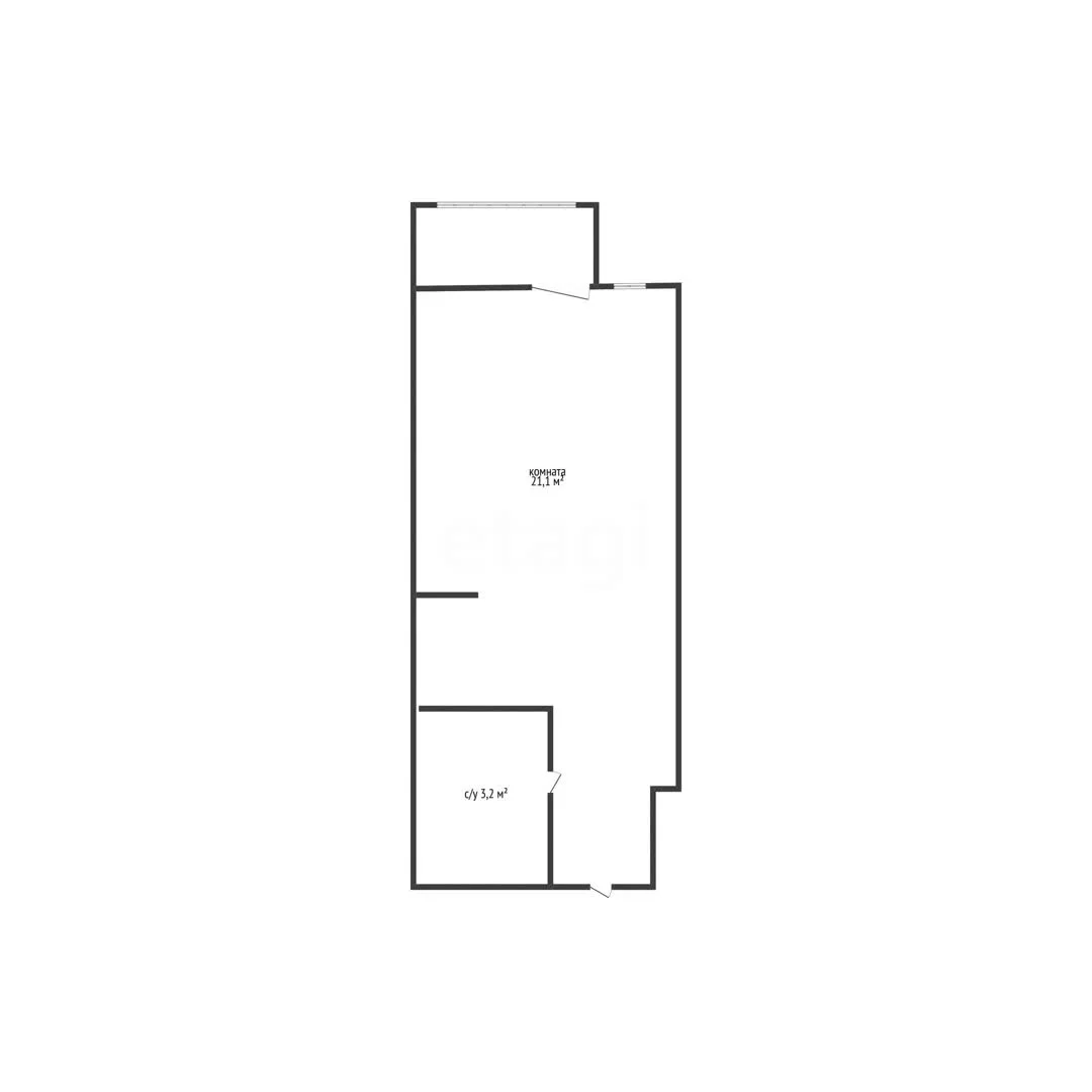 Студия, 22.8м² (Российская улица, 72/4) - миниатюра 6