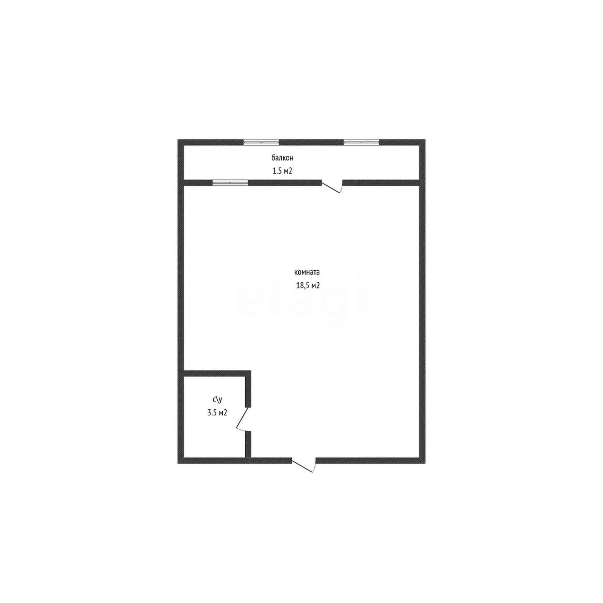 Студия, 22.9м² (Кадетская улица, 5) - миниатюра 6