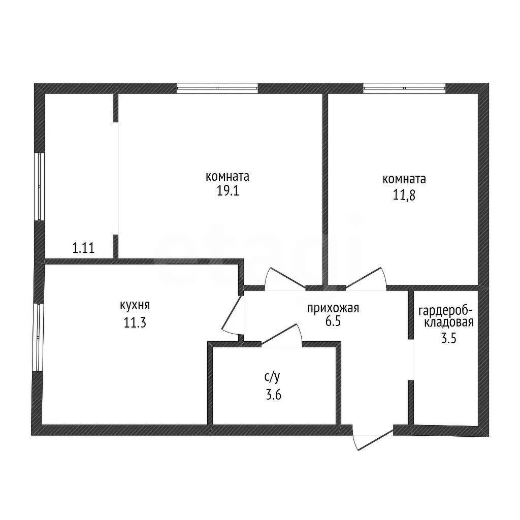 2-к квартира, 55.8м² (Московская улица, 122) - миниатюра 30