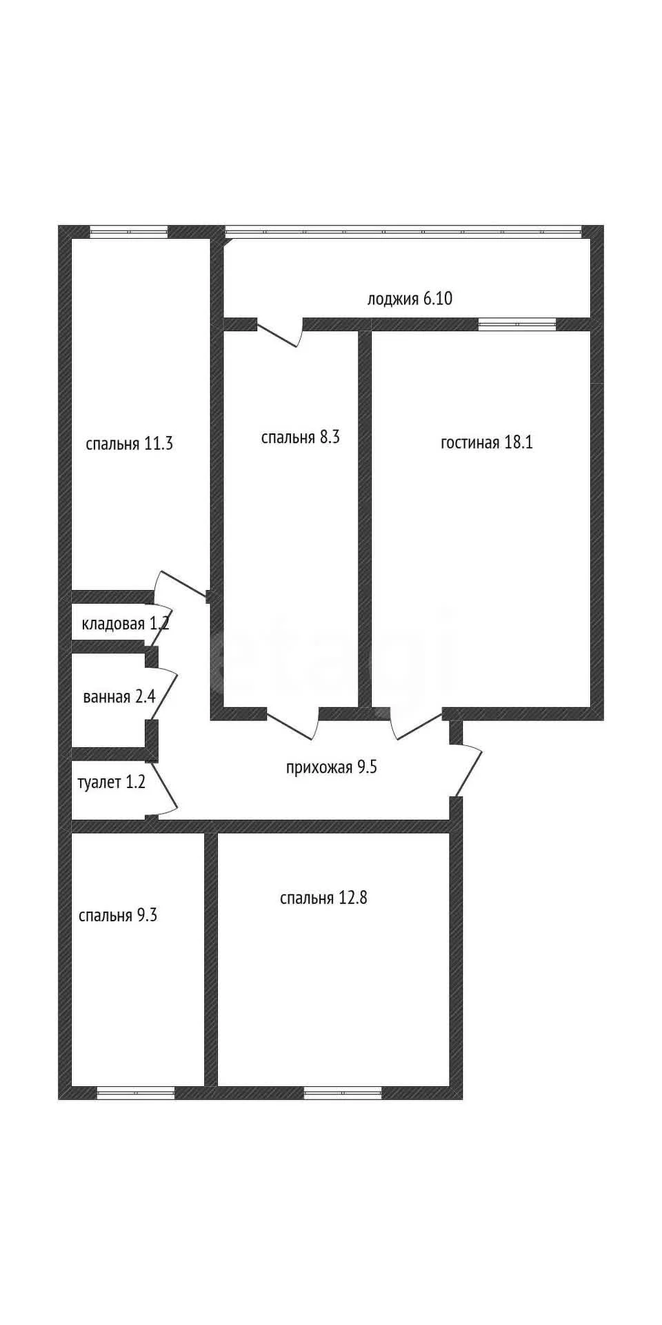 4-к+ квартира, 79.8м² (Красная улица, 22) - миниатюра 12