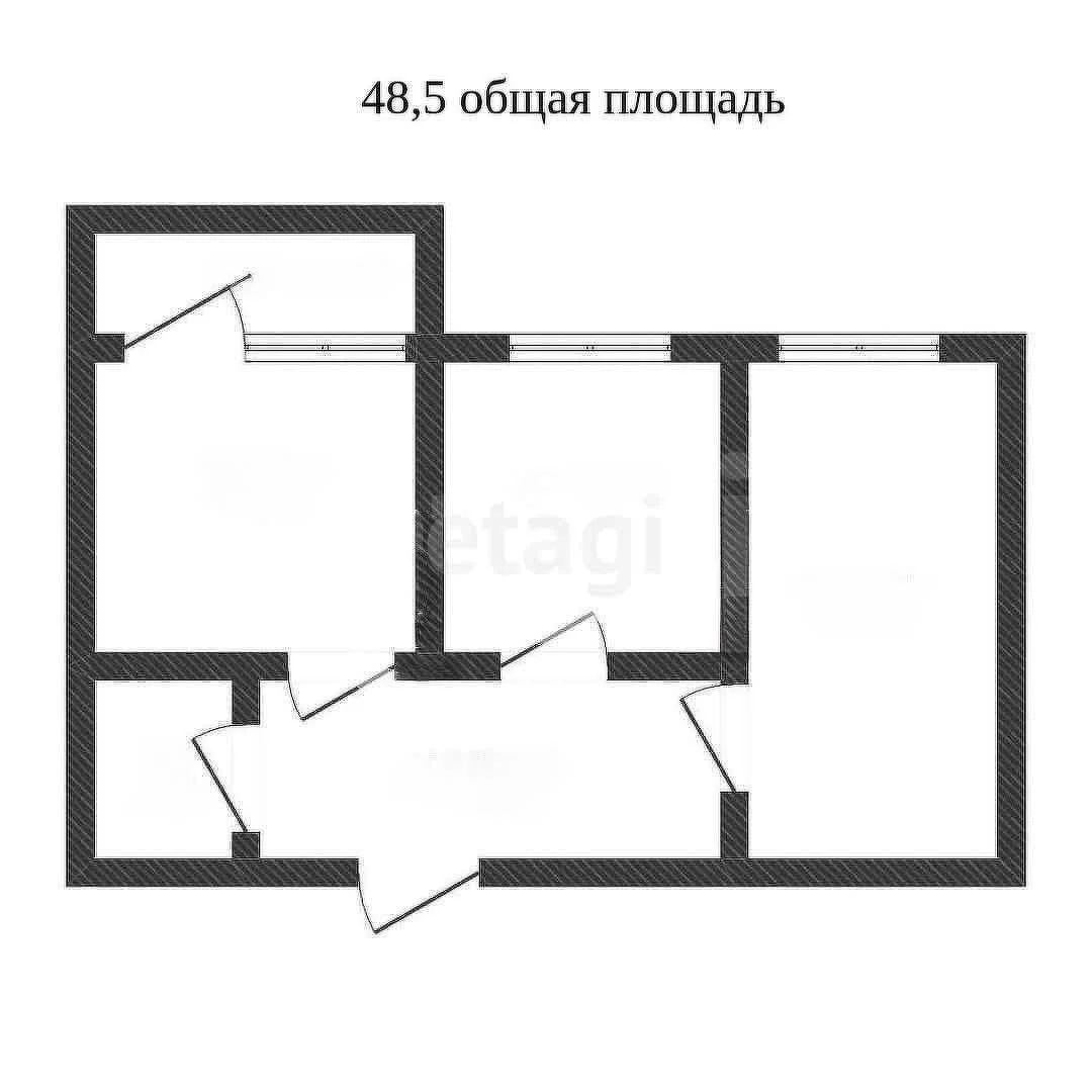 2-к квартира, 48.5м² (улица Цезаря Куникова, 24к3) - миниатюра 29