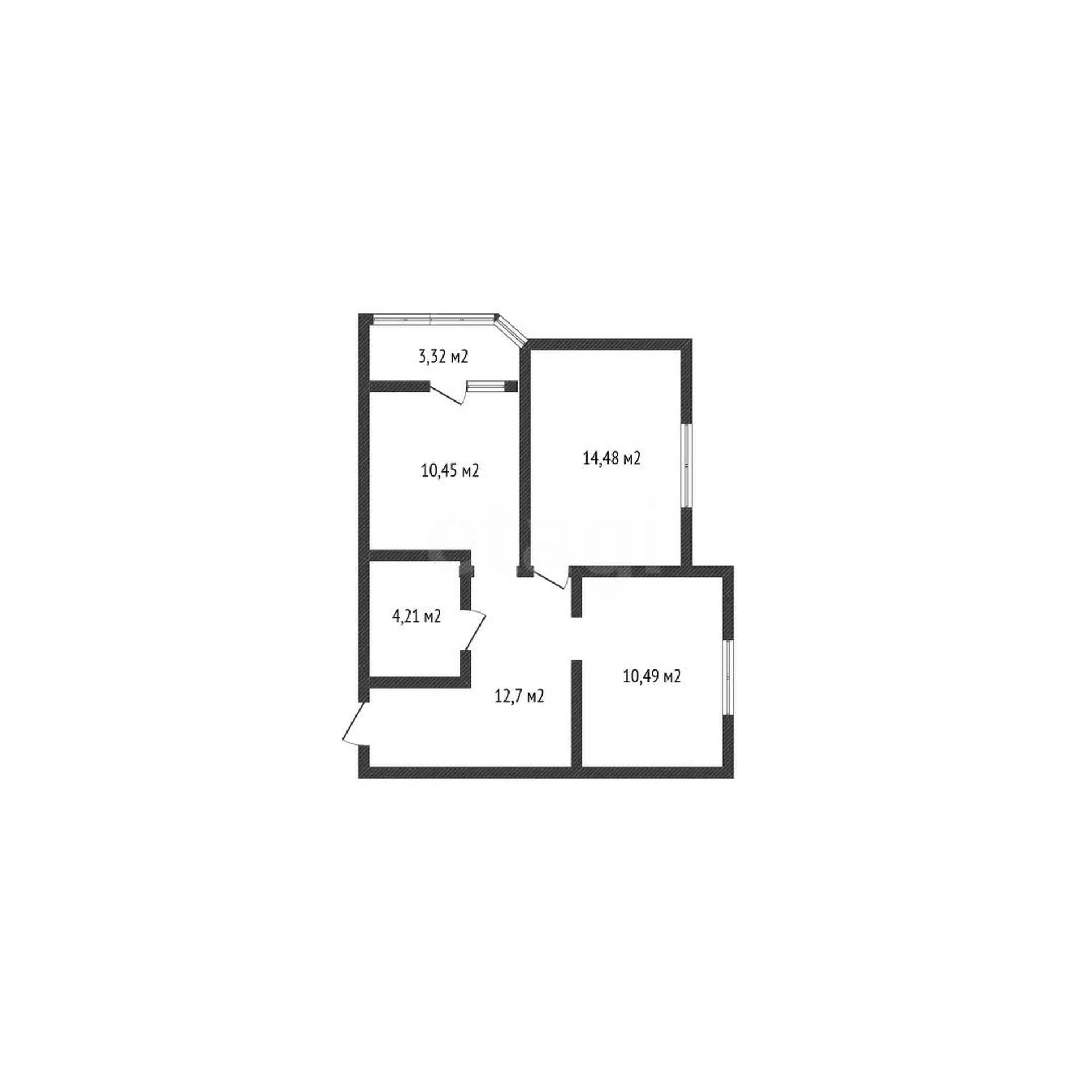 2-к квартира, 52.3м² (улица имени Героя Николая Шевелёва, 3/1) - миниатюра 20