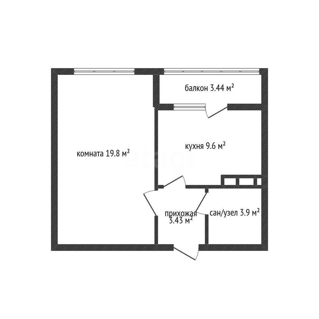 1-к квартира, 36.7м² (улица Наставников, 10) - миниатюра 22