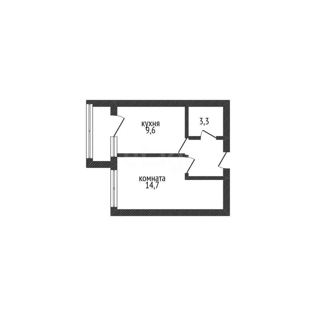1-к квартира, 32.6м² (улица Куликова Поля, 2) - миниатюра 8