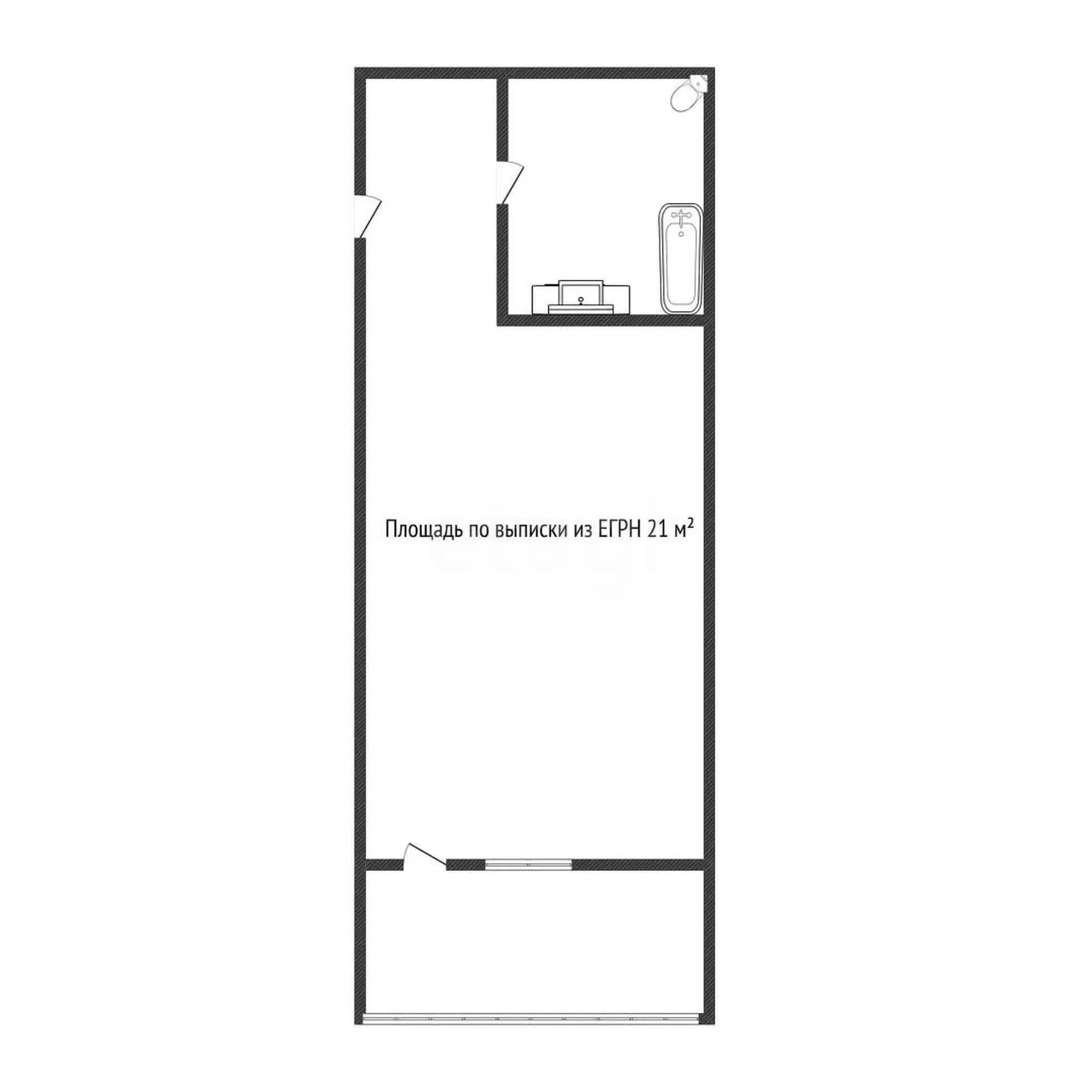 Студия, 21м² (улица Западный Обход, 38/1к1) - миниатюра 24