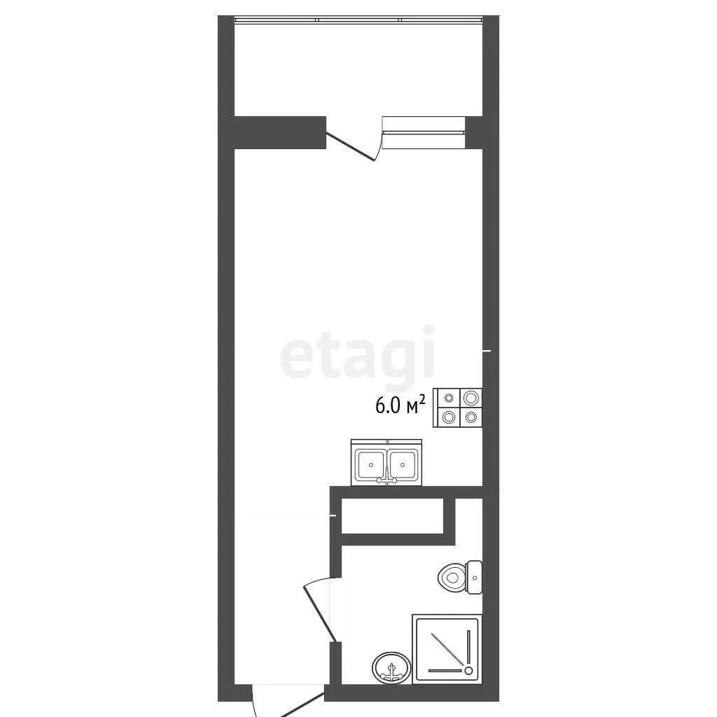 Студия, 19.3м² (улица Евгении Жигуленко, 7к1) - миниатюра 16