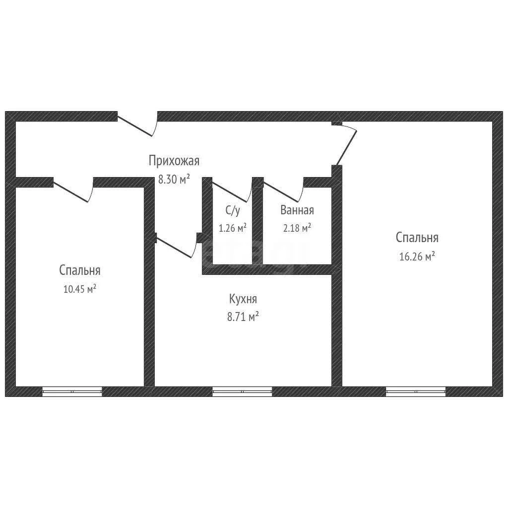 2-к квартира, 47.3м² (, 4) - миниатюра 16